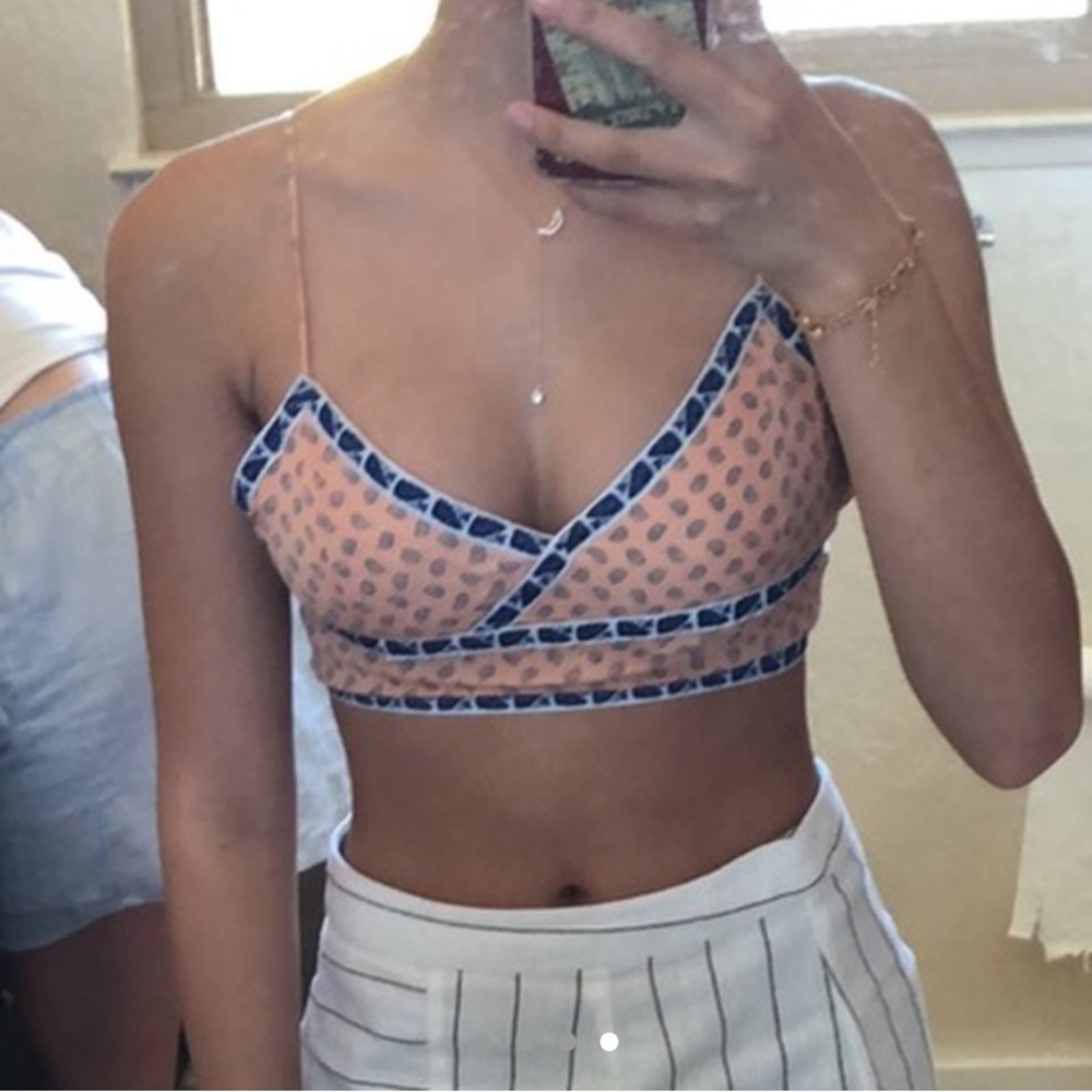 Pink and blue patterned Urban Outfitters bandeau